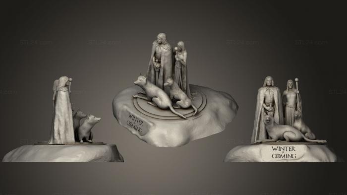 Статуэтки и статуи разные (Приближается зима, STKR_1009) 3D модель для ЧПУ станка